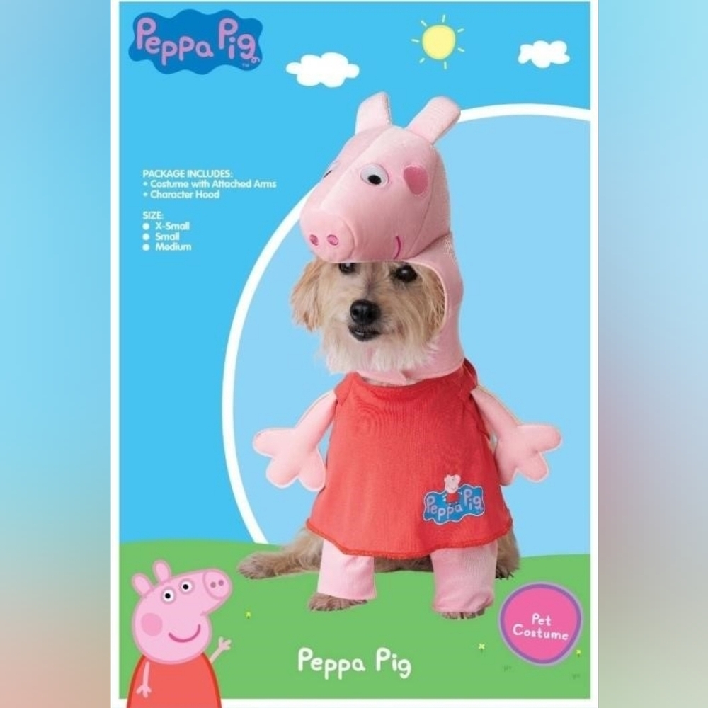 Peppa Pig Pink & Red Dog Character Costume Size Medium